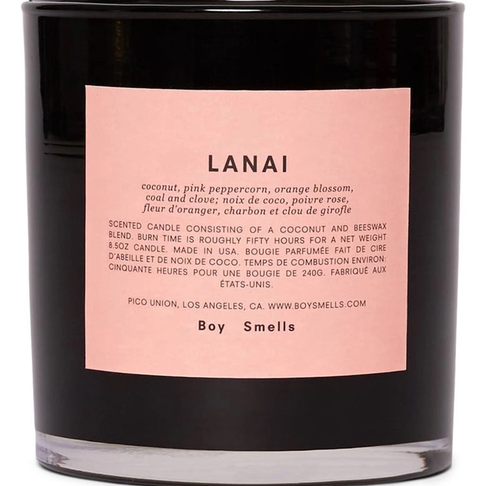 Boy Smells Lanai New Candle Black Pink Candle & Holder 240g Full Size